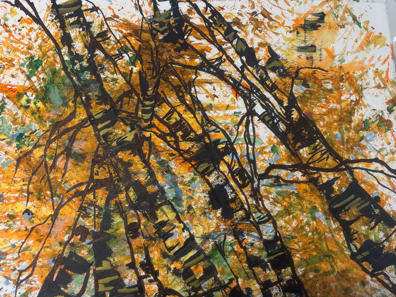 Outlined Forest in Autumn