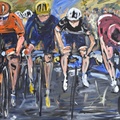 In the Pack. Tour de France painting