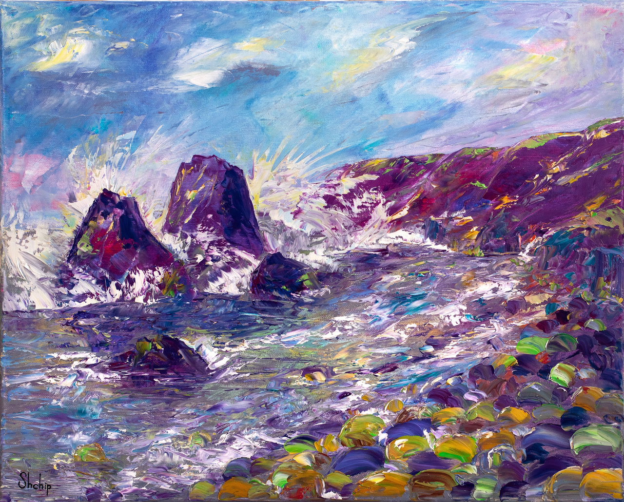 Surf at the Rocky Shore