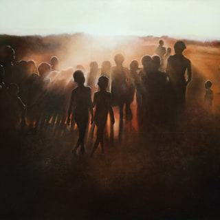Dancing at sunset