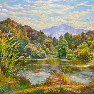 Mountain Lake in Autumn Colors
