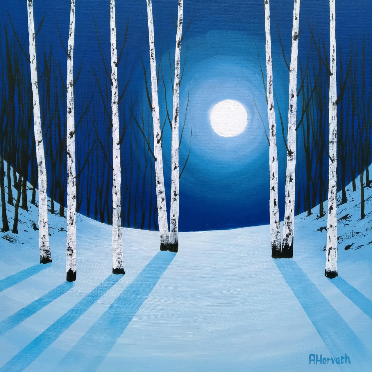 Moonlight Snow Forest