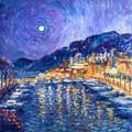 Moonlit Monaco Harbor