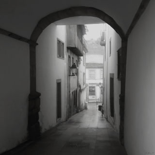 Old Archway in Medieval Braga, Portugal