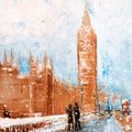 Snowfall in London