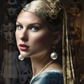 Taylor With The Pearl Earrings