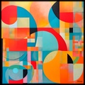 Pintura abstracta RJ0172 — Abstracción geométrica moderna y contemporánea