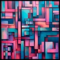 Pintura abstracta RJ0148 — Abstracción geométrica moderna y contemporánea
