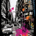 Haiku japonés DS0310 — Calle urbana en pop art