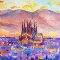 Barcelona In A Beautiful Evening Dress