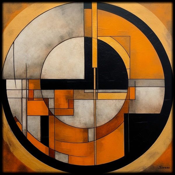 Abstract Painting RJ0133 Geometric Modern Contemporary Abstraction