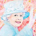 La reina Isabel entre rosas