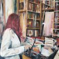 La persona pelirroja y la librería