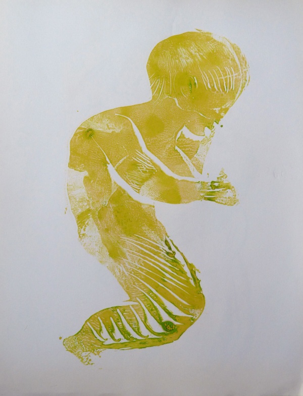 The Baby Mermaid, monotype