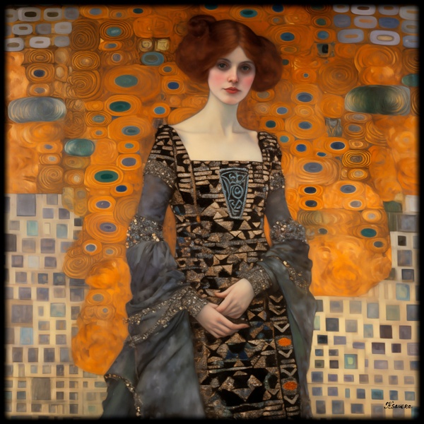 Πορτρέτο RJ0193 Art Nouveau — ζωγραφική Gustav Klimt