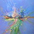 Beautiful Evolution, A Peacock In An Autumn Abstract Landscape