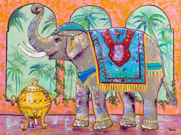 Elefante y samovar