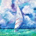 Sailboat. Balearic Sea