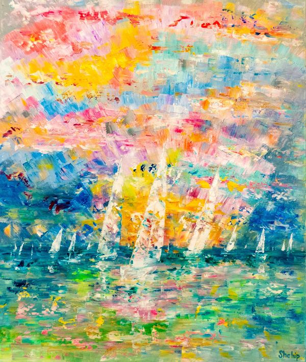 Sailing Regatta At The End Of The Day