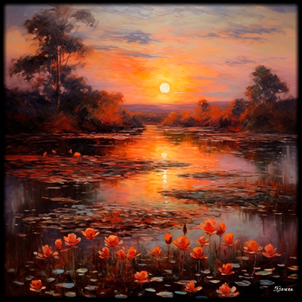 Französisches Landschaftsgemälde RJ0213 im impressionistischen Stil von Claude Monet
