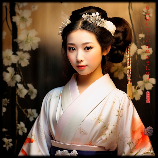 Maiko japonesa RJ0118 — Retrato fotográfico de una joven geisha, geiko