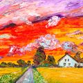 Sunset Over The Village