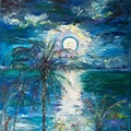 Hawaii. Moonlit Night