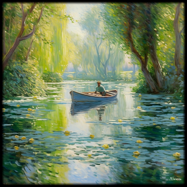 Paisaje francés RJ0207 al estilo impresionista de Claude Monet