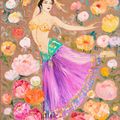 Bailarina entre flores