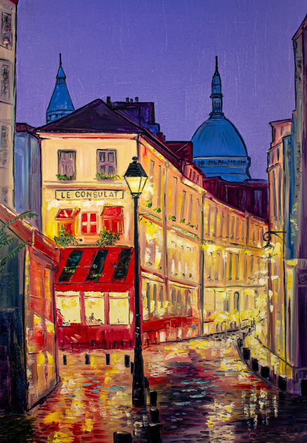 Nacht auf den Straßen von Paris