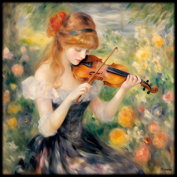 Französisches Porträtgemälde RJ0210 im impressionistischen Stil von Pierre-Auguste Renoir