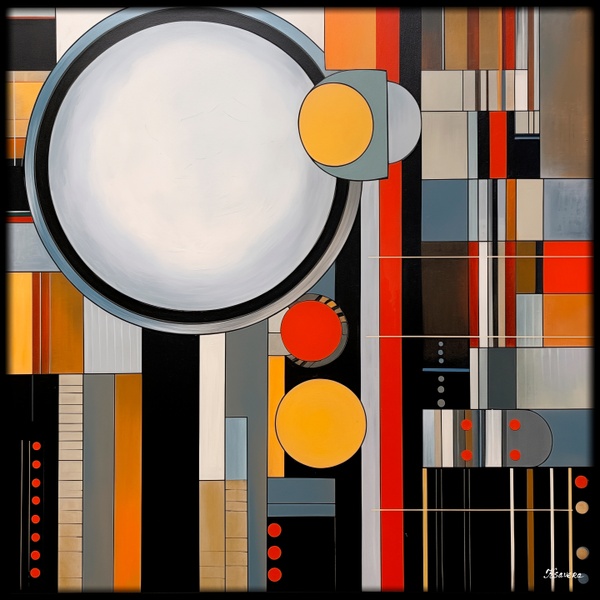 Abstract Painting RJ0174 Geometric Modern Contemporary Abstraction