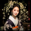 Maiko japonesa RJ0132 — Retrato fotográfico de una joven geisha, geiko