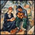 Retrato y paisaje franceses RJ0200 al estilo postimpresionista de Paul Cézanne