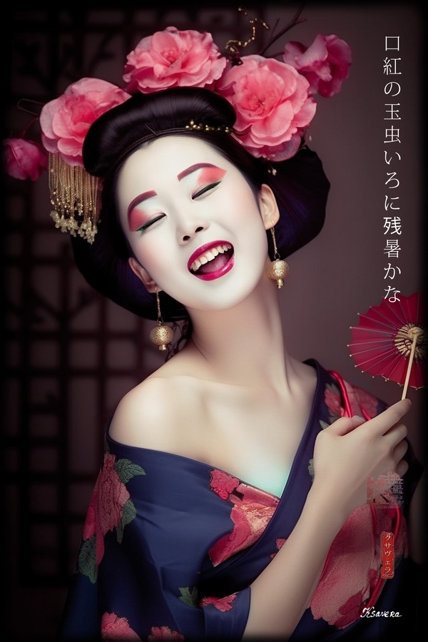 Japanische Maiko DS331 – Geisha-Porträt, Fotografie in Kyoto