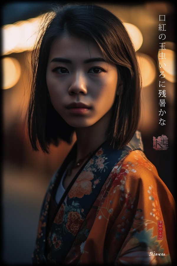 Portrait de Maiko japonaise DS0318 — Photographie, Kioto