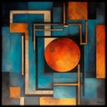 Pintura abstracta RJ0159 — Abstracción geométrica moderna y contemporánea