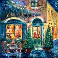 Una strada familiare nella città vecchia prima di Natale