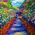 El jardín antiguo. Paseo en flor