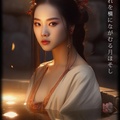 Maiko japonesa DS0330 — Retrato fotográfico de una joven en un ofuro