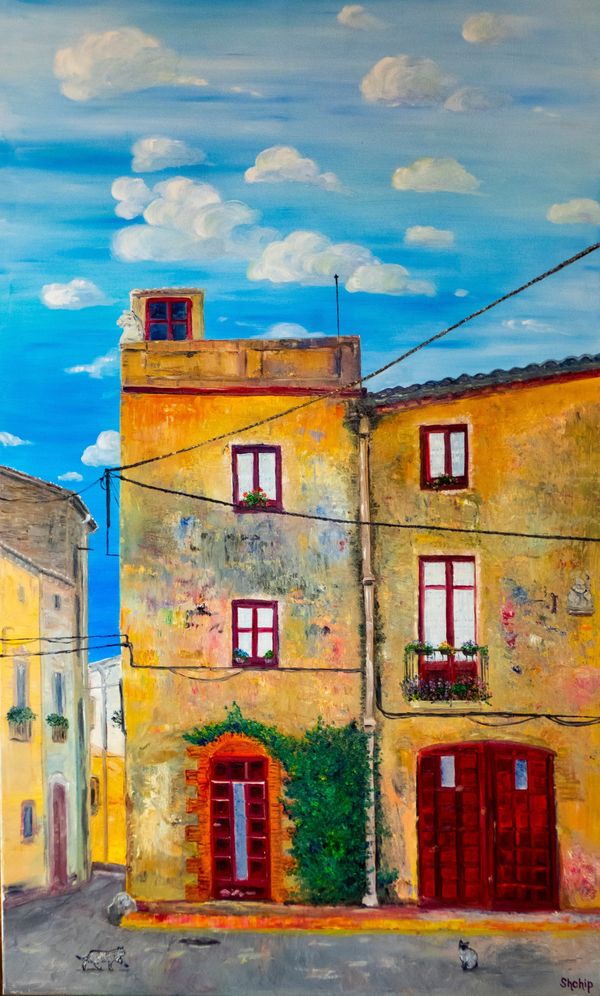Alte Straße. Stiller Mittag. Castelló d’Empúries