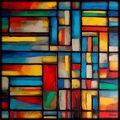 Pintura abstracta RJ0143 — Abstracción geométrica moderna y contemporánea