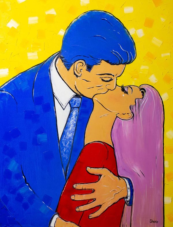Beso bajo los rayos del sol