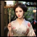 Maiko japonesa RJ0109 — Retrato fotográfico de una joven geisha, geiko