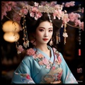 Maiko japonesa RJ0106 — Retrato fotográfico de una joven geisha, geiko