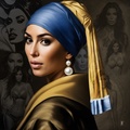 Kim With The Pearl Earrings