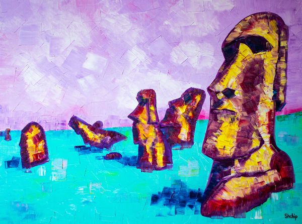 Easter Island. Moai