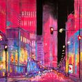 Neon Chicago at Night
