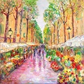 Banchi di fiori. La Rambla. Barcellona