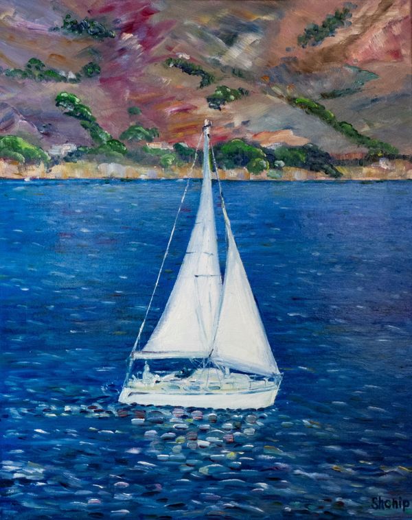 Segelboot. Costa Brava